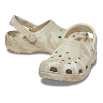 Crocs Klassieke Gemarmerde Klompen Been/Multi