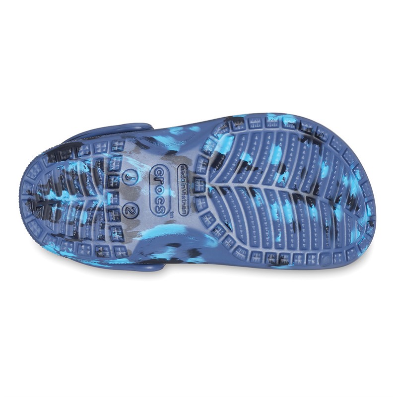Crocs Junior Classic Marbled Clogs Navy/Multi
