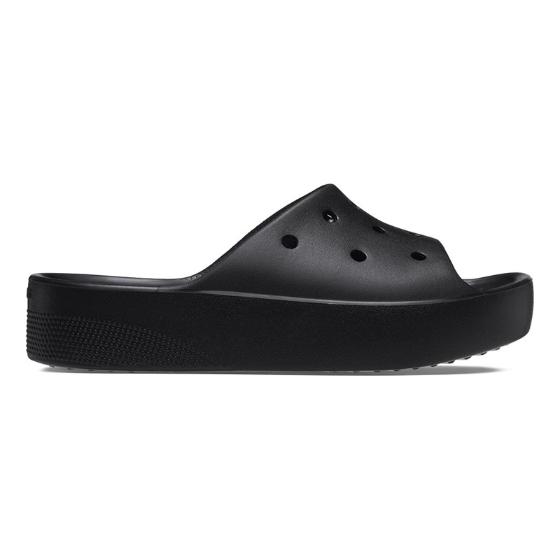 Crocs Womens Classic Platform Slides Black