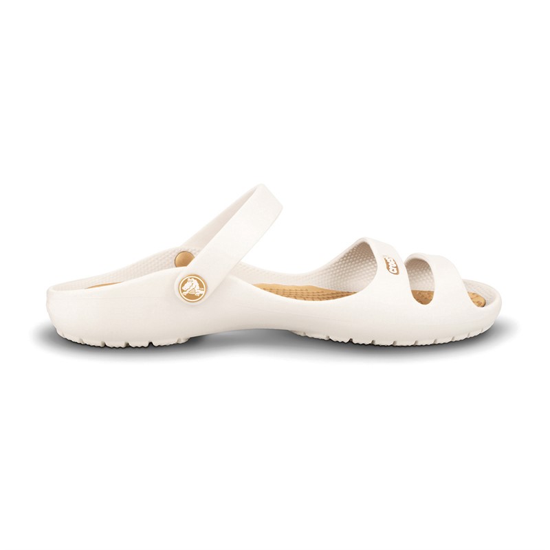 Crocs Womens Cleo II Sandals Oyster/Gold