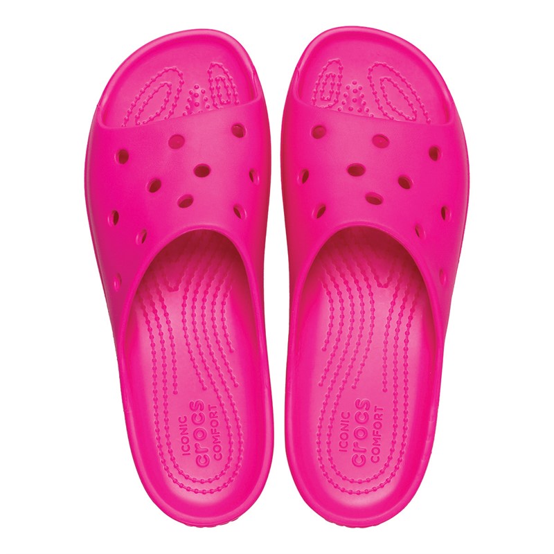 Crocs Womens Classic Platform Slides Pink Crush