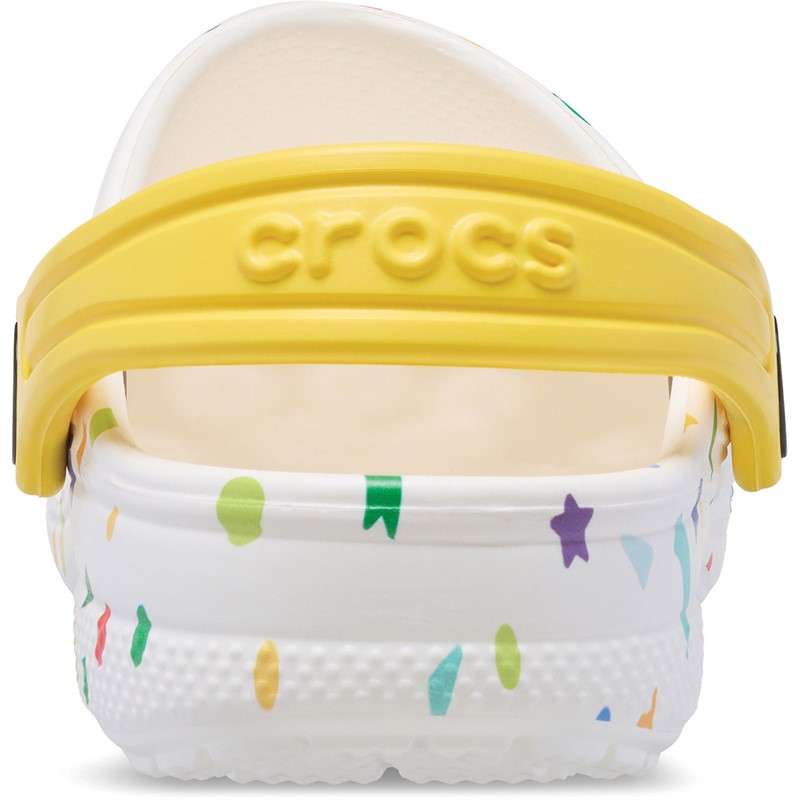 Crocs Kinder Baya Clogs bedruckt Weiß/Mehrfarbig