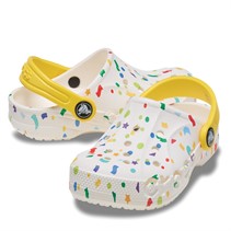 Crocs Sabots imprimés Junior Baya Blanc/Multicolore