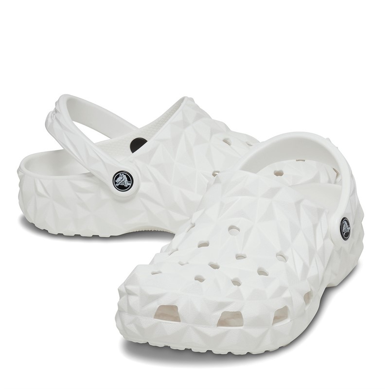 Crocs Womens Classic Geometric Clogs White