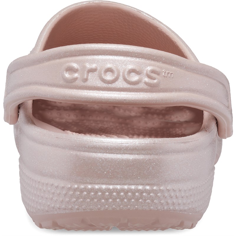 Crocs Womens Classic Shimmer Clogs Pink Clay