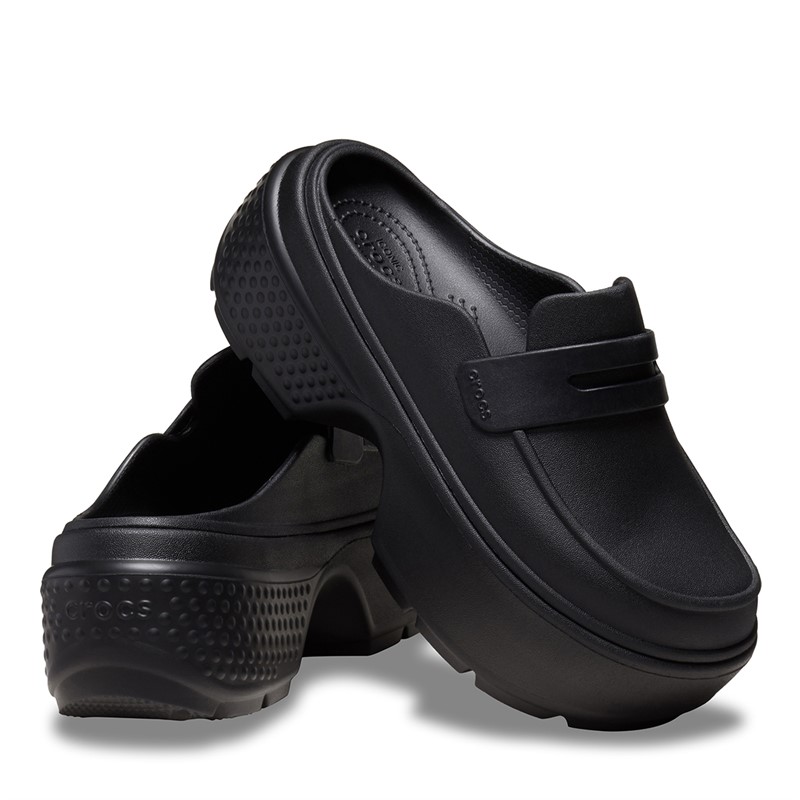 Crocs Womens Stomp Loafers Black/Black