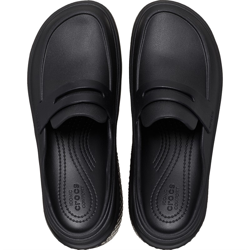 Crocs Womens Stomp Loafers Black/Black