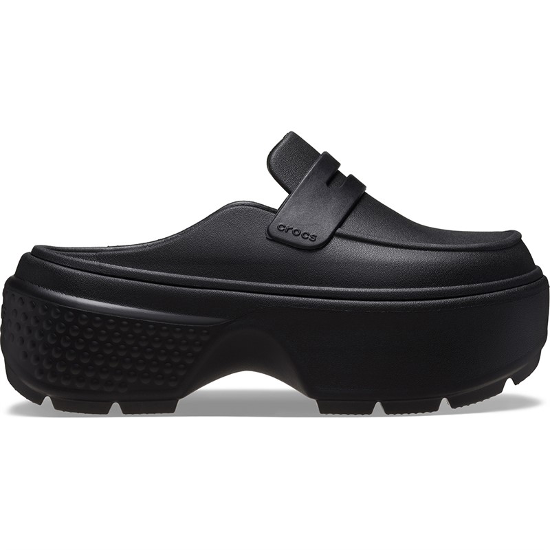 Crocs Womens Stomp Loafers Black/Black