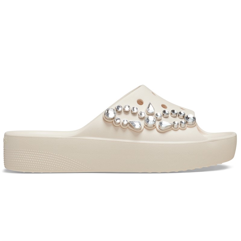 Crocs Womens Classic Tiara Platform Sliders Dew