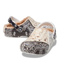 Crocs Classic Bandana Fur Lined Clogs Chai Multi