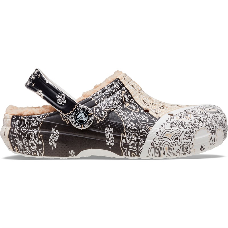 Crocs Classic Bandana Fur Lined Clogs Chai Multi