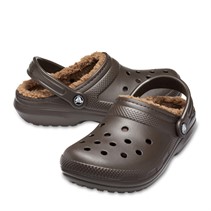 Crocs Mens Classic Fur Lined Clogs Espresso/Walnut