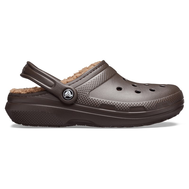 Crocs Mens Classic Fur Lined Clogs Espresso/Walnut