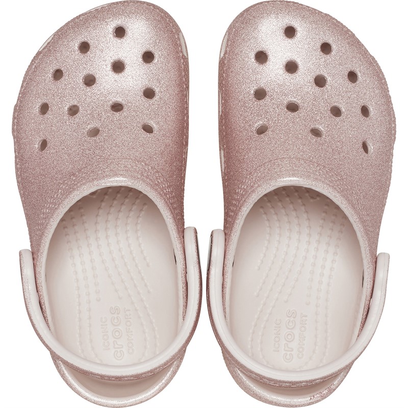 Crocs Infant Classic Glitter Clogs Quartz Glitter