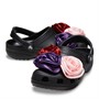 Crocs Womens Classic Rosette Clogs Black