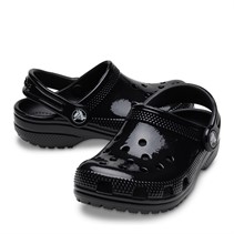 Crocs Junior Classic High Shine Clogs Black