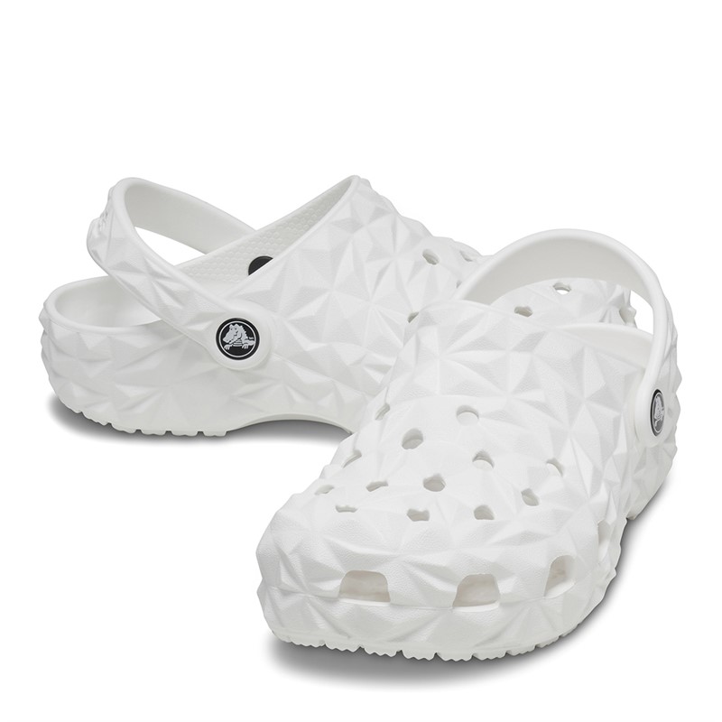 Crocs Junior Classic Geometric Clogs White