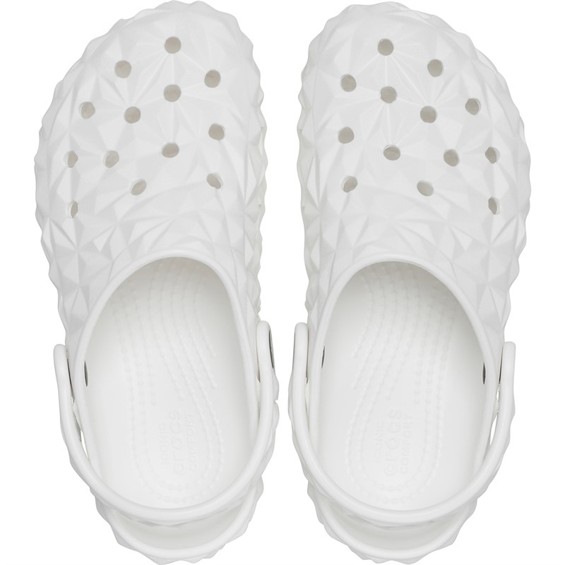 Crocs Junior Classic Geometric Clogs White