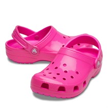 Crocs Junior Classic Neon Highlighter Clogs Pink Crush