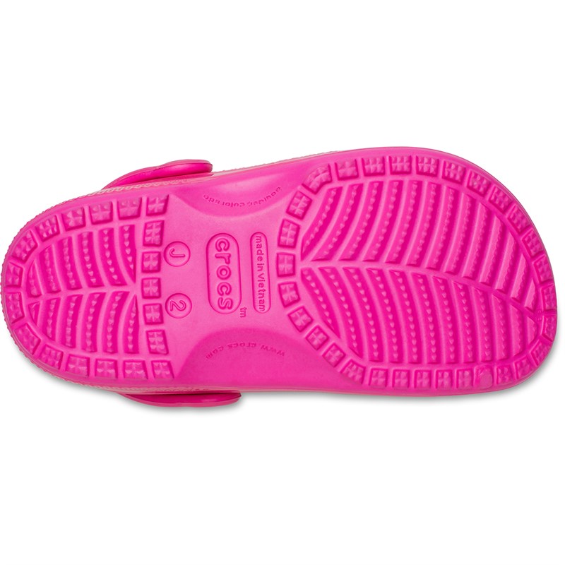 Crocs Junior Classic Neon Highlighter Clogs Pink Crush