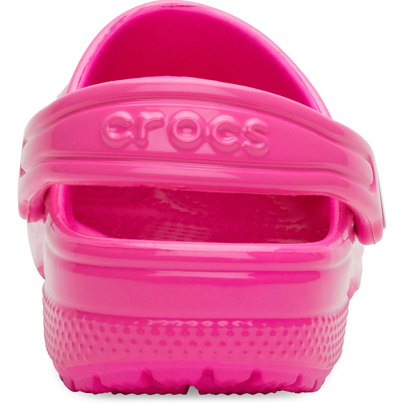 Crocs Junior Classic Neon Highlighter Clogs Pink Crush