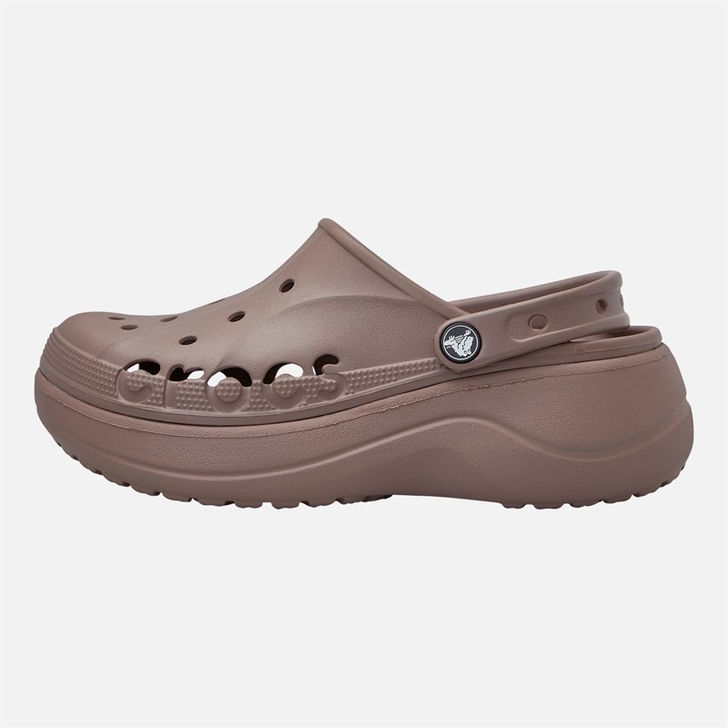 Crocs Damen Baya Plateau Clogs Truffle