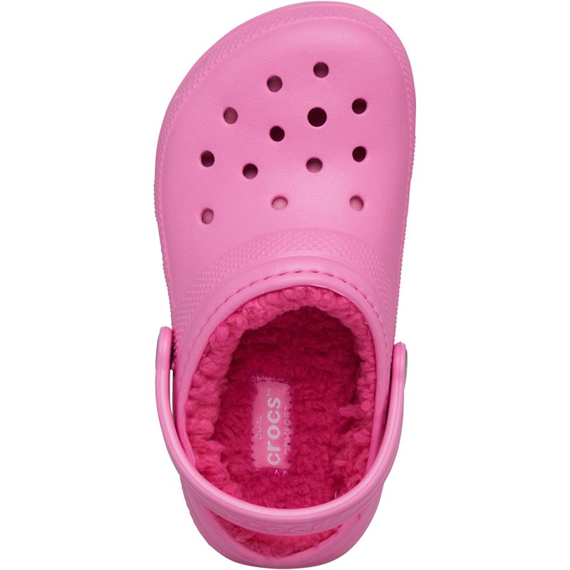 classic fuzz lined clog pink