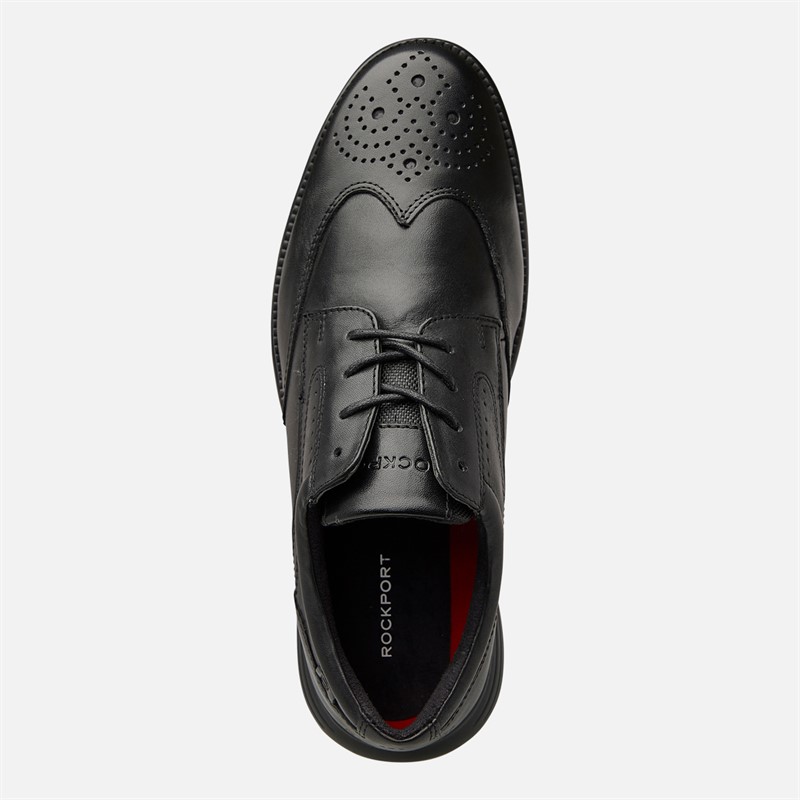 Rockport Mens Total Motion Brogue Shoes All Black