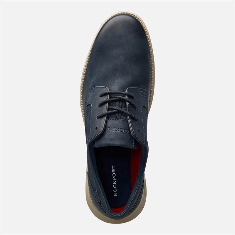 Rockport Mens Total Motion Plain Toe Derby Shoes Navy