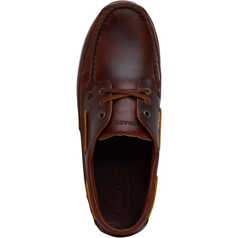 Buy Sebago Mens Vershire Oiled Waxy Leather Shoes Brown