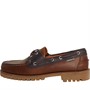 Sebago Mens Mapple Lug Deck Shoes Cognac/Blue Navy