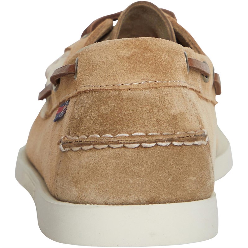 Sebago Mens Rossisland Jib Shadow Deck Shoes Beige Tones