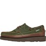 Sebago Mens Keuka Lea Canoe Moc Deck Shoes Dark Brown/Dark Military