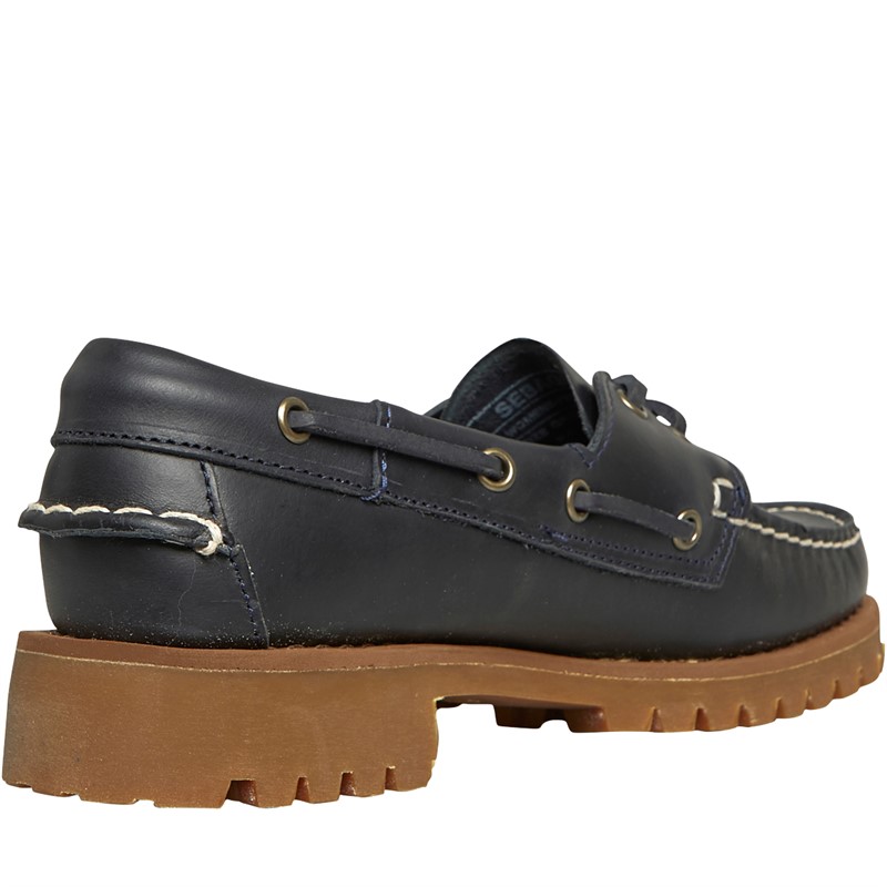 Sebago Womens Ranger Waxy Deck Shoes Blue Navy