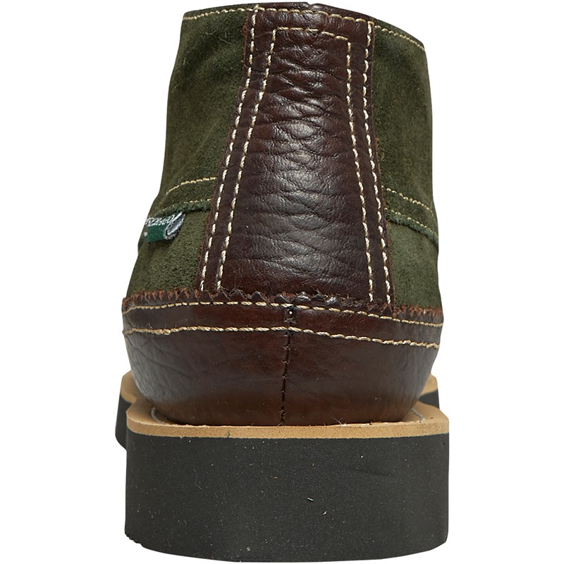 Sebago Mens Miwak Suede Canoe Moc Tumbled Chukka Boots Dark Brown/Dark Military