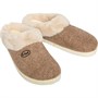 Scholl Womens Tiger Fur Mule Slippers Chestnut