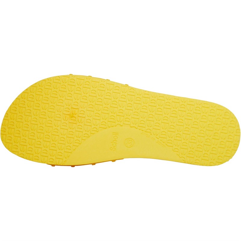Scholl Womens Pop Sliders Yellow
