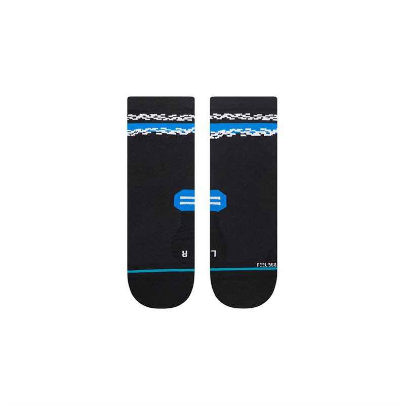 STANCE Distort Running Quarter Socks Black