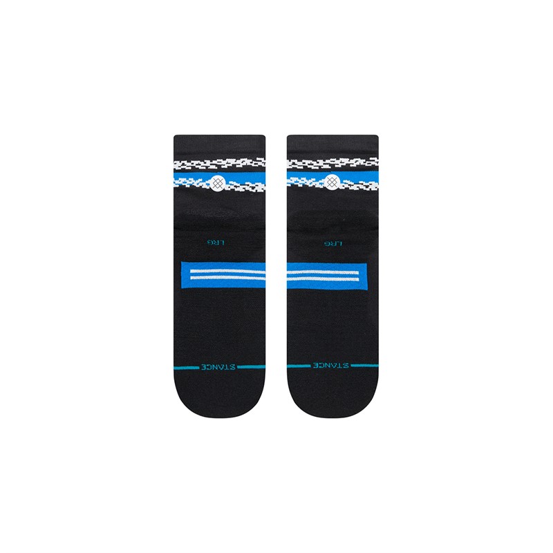 STANCE Distort Running Quarter Socks Black