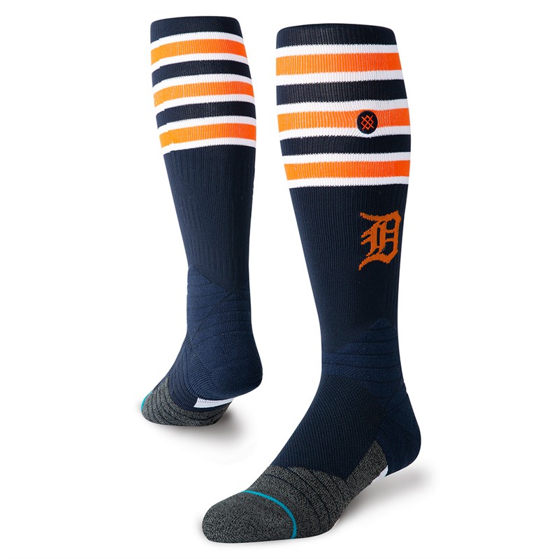 STANCE MLB Detroit Tigers Stripe Crew Socks Orange