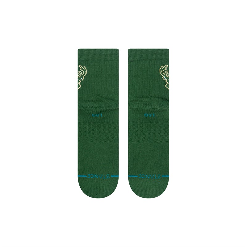 Buy STANCE NBA Milwaukee Bucks Quarter Socks Dark Green