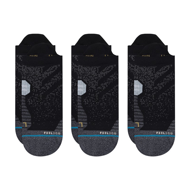 STANCE Cushioned Three Pack Running Tab Socks Black