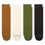STANCE Icon Four Pack Crew Socks Gold