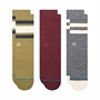 STANCE Icon Mixed Three Pack Crew Socks Chive