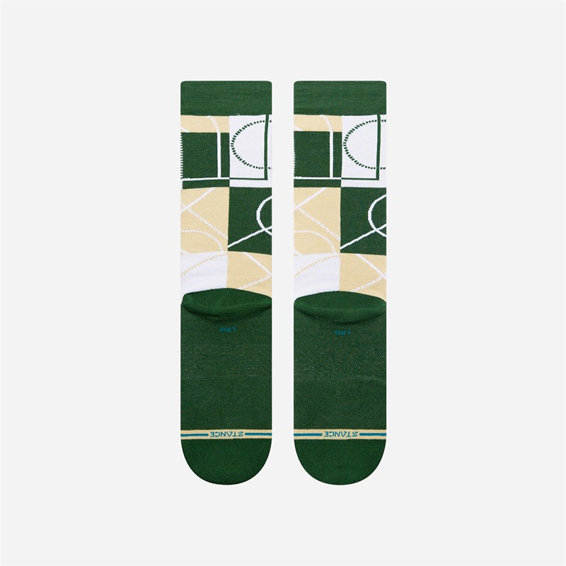 STANCE NBA Milwaukee Bucks Zone Graphic Crew Socks Green
