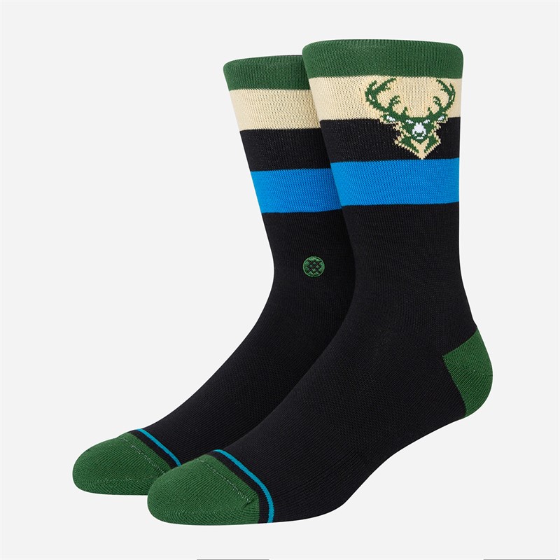 STANCE NBA Milwaukee Bucks Cushioned Crew Socks Dark Green
