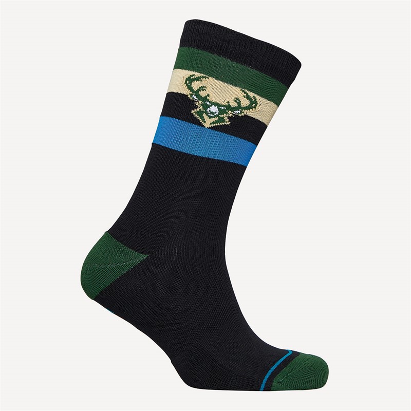 STANCE NBA Milwaukee Bucks Cushioned Crew Socks Dark Green