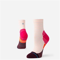 STANCE Womens Micro Light Quarter Running Socks Magenta