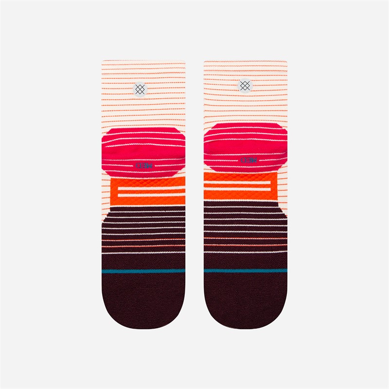 STANCE Womens Micro Light Quarter Running Socks Magenta