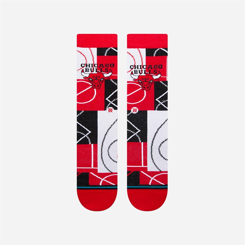 STANCE NBA Chicago Bulls Zone Graphic Crew Socks Red